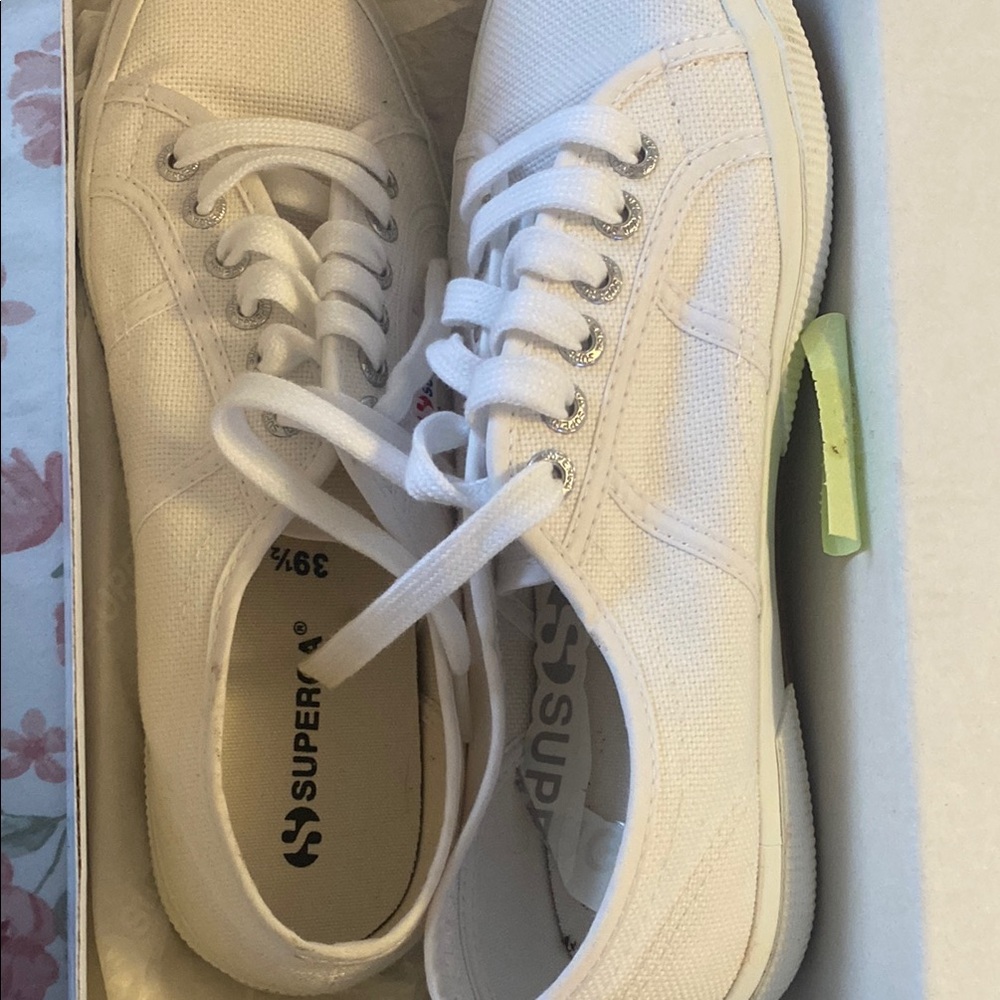 Superga White Canvas Sneakers
